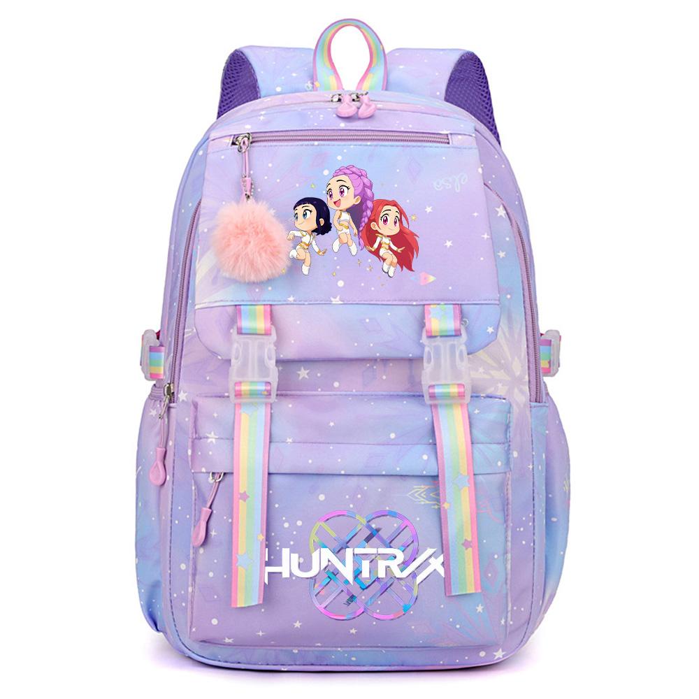 K-Pop Dämonenjäger Bedruckter Wasserdichter Rucksack mit Großer Kapazität Teenger Schüler Mädchen Junge Schultasche Buchtasche Damen Große Kapazität Reisetasche Geschenk
