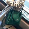 Women's Leather Bag Summer New Commuter Tote Bag Large Capacity Bucket Bag Shoulder Messenger Bag