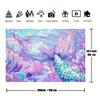 2D Flat, 1pc, Underwater Mermaid Birthday Backdrop, Purple Coral and Pearl Glitter Scales for Party Decorations Background