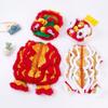 S/M/L/XL/XXL Pet Clothes Polyester Cartoon Pattern Lion Dance Pet Clothes Funny Design Chinese Style Pet Costume New Year Party