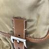 PRADA Logo Plate W Pocket Backpack Backpack Nylon Brown/SilverHardware