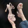 Fashion Stiletto Sandals Fashion Women's Shoes  Buckle Women's Sandals Cross Toe Luxury Girls Summer Stiletto Heels Womens Shoes