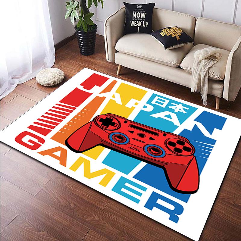 Cartoon Comic Game Handle Painting Carpet for Living Room Large Area Rug Black Soft Carpet Home Decoration Mats Boho Rugs