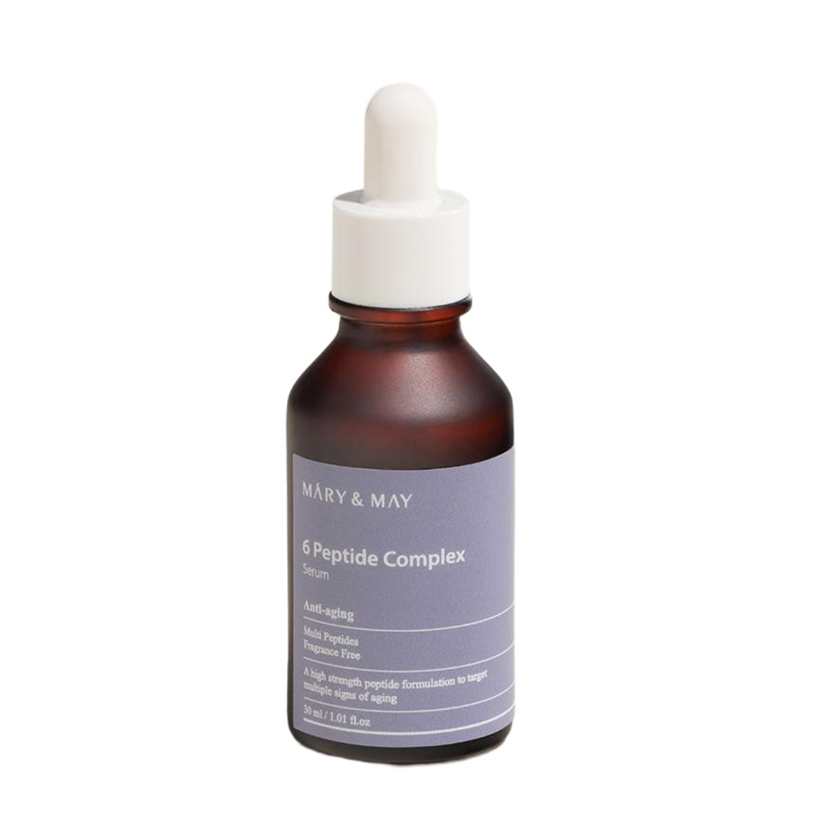 Mary&May 6 Peptide Complex Serum Anti-Aging & Firming Facial Treatment, 30ml