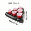 Triangle Cap Toss Game Hat Beverage Cup Mats Party Toss Game Inflatable Pong Hat  Garden Party