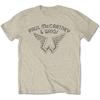 Paul Mccartney Wings Logo Sand Maglietta Ufficiale T-Shirt Uomo Unisex Unisex T-Shirt