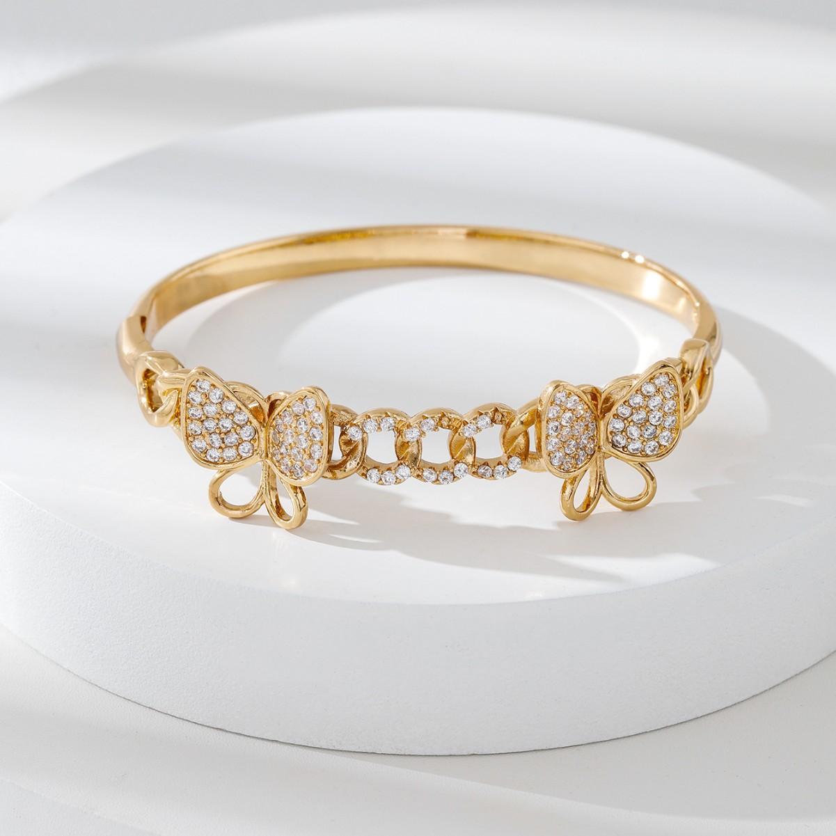 New Stylish and Stylish Butterfly Bracelet, Light Luxury Ins Fashion and Versatile Hand Jewelry 17CM