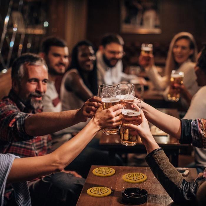 Lot de 10 Dessous de Verres Stade Toulousain Rugby en Liège, Sous verre, 9 cm, Verres, Bière, Cocktails, Cadeau, Apéritif Soirée