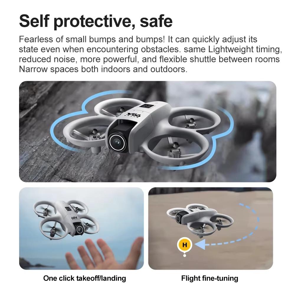 2025 New V66 Mini Drone 4K HD Camera WiFi FPV Obstacle Avoidance Quadcopter Remote Drone Children's Toy Gift