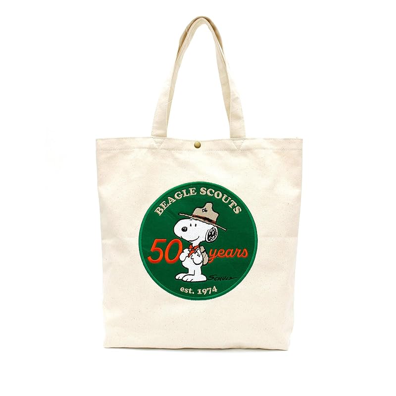 

[Siffle] canvas tote bag canvas bag A4 compatible size snoopy PEANUTS ladies PN132 Beagle Scout 50th Natural