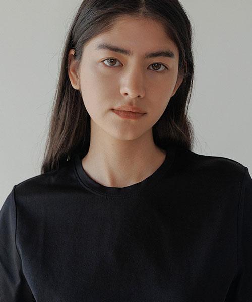 Lingseoul Supima Silket Cotton Top-Black