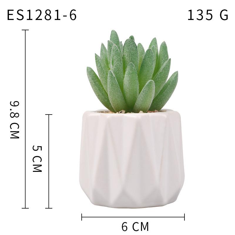 Small, Wavy Cup-Shaped Simulated Succulent Plant Potted Plant, Nordic Office Furniture Fresh Decoration