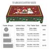1 Piece Christmas Round And Rectangular Tablecloth, Various Sizes, Cute Elk Snowman Print Pattern Red Tablecloth, Christmas Garden Tablecloth Decorati