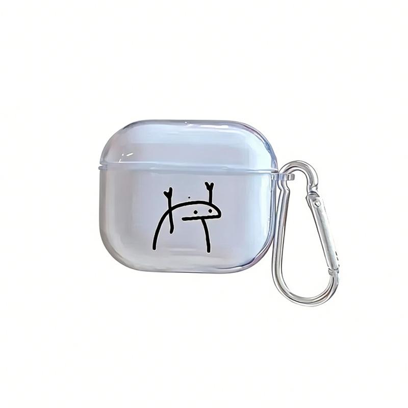 Transparent cartoon earphones airpodspro1 Apple earphone protective case AirPods second generation transparent 1/1 generation