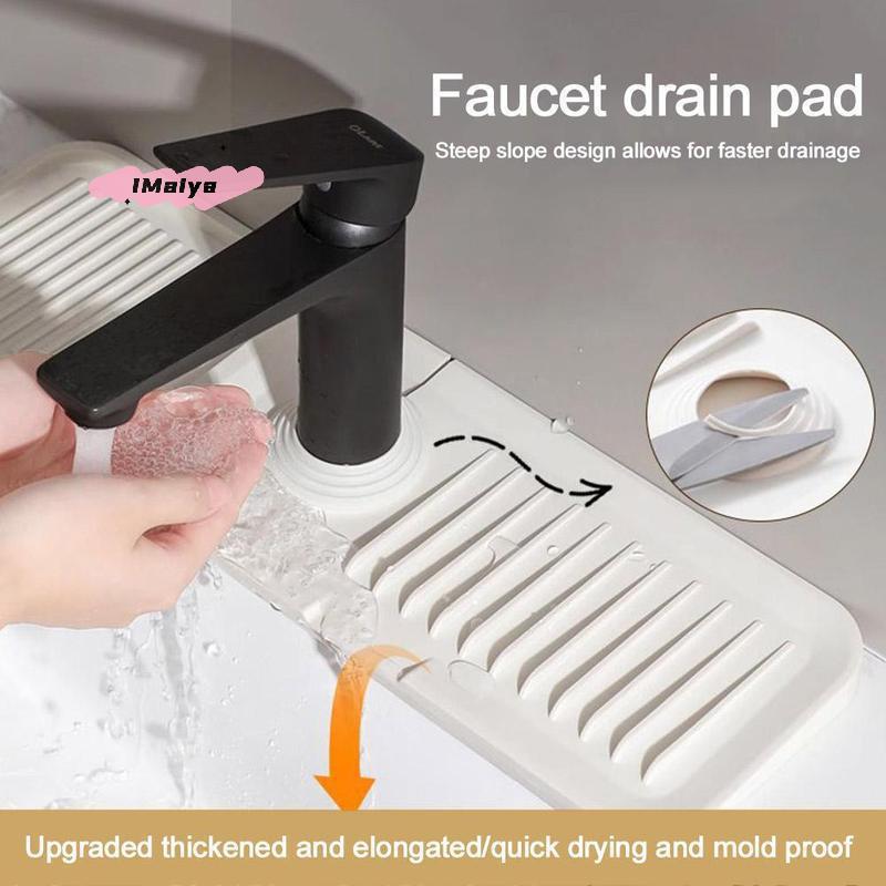 Anti-Splash Silicone Water Tap Drain Mat Foldable And Cuttable Kitchen Sink Backsplash Protector Easy to Clean