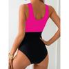 New Contrast Swimwear Slim Bathing Suit Swimming Wear Cross Bandage Sexy Swimsiut for Women One Piece