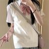 Women’s Grey Knit Vest - Japanese Academy Style School Uniform Top