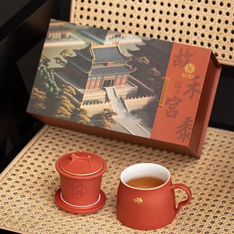 Sushi Palace Red Ceramic Filter Tea Set