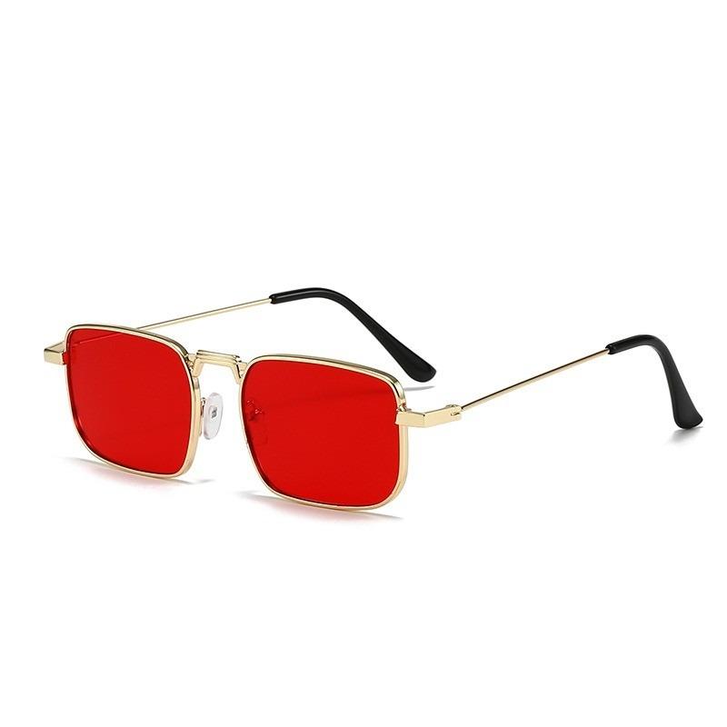 Rectangular Metal Sunglasses for Men Original European and American Retro Fashion Trends Shades for Men Steampunk Glasses