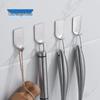 304 Stainless Steel No-Trace Adhesive Hook for Coats and Hats - No-Drill, Single Hook for Bathroom Use