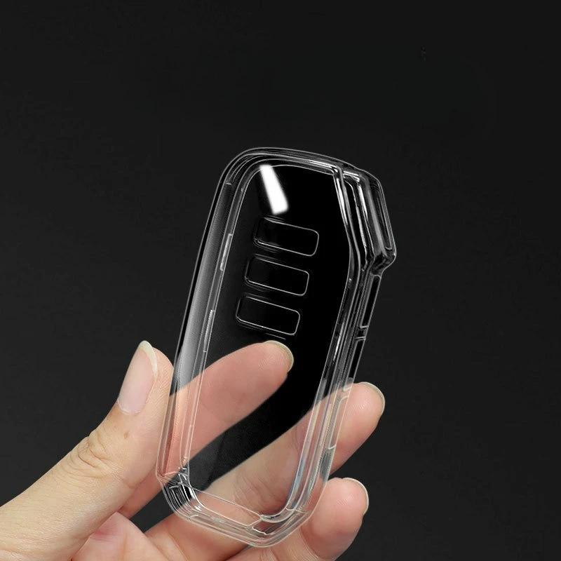 TPU Car Fob Key case soft Transparent remote cover protector shell bag set for Kia Sorento MQ4 EV6 K8 V6 accessories