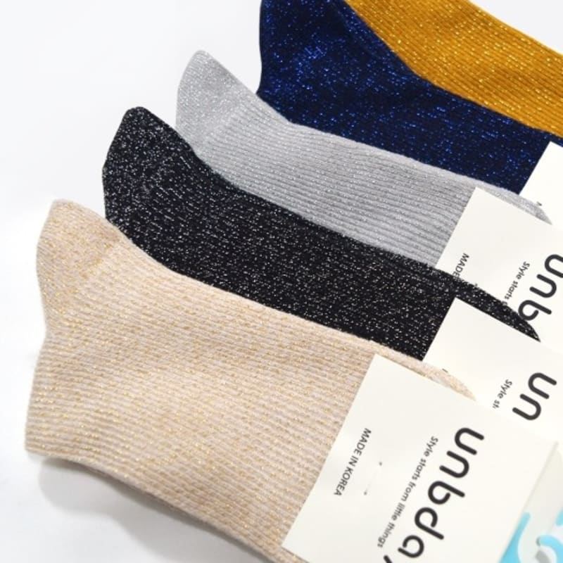 UNBDAY Women's Glitter Socks