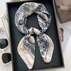New Silk Square Scarf Women Retro Paisley Cashew Print Neckerchief Female Foulard Head Hijab Hairband Soft Neck Bag Ribbon Satin