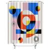 Abstract Geometric Shower Curtain For Bathroom - Modern Art Design With Vibrant Colors And Unique Patterns Waterproof Polyester