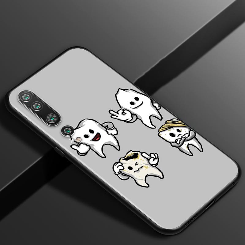 Dentist Teeth Tooth For Xiaomi Mi 11i 11 10T 10 9T 9 A3 8 Lite CC9 SE Note10 Lite Ultra Pro Black Soft Phone Case