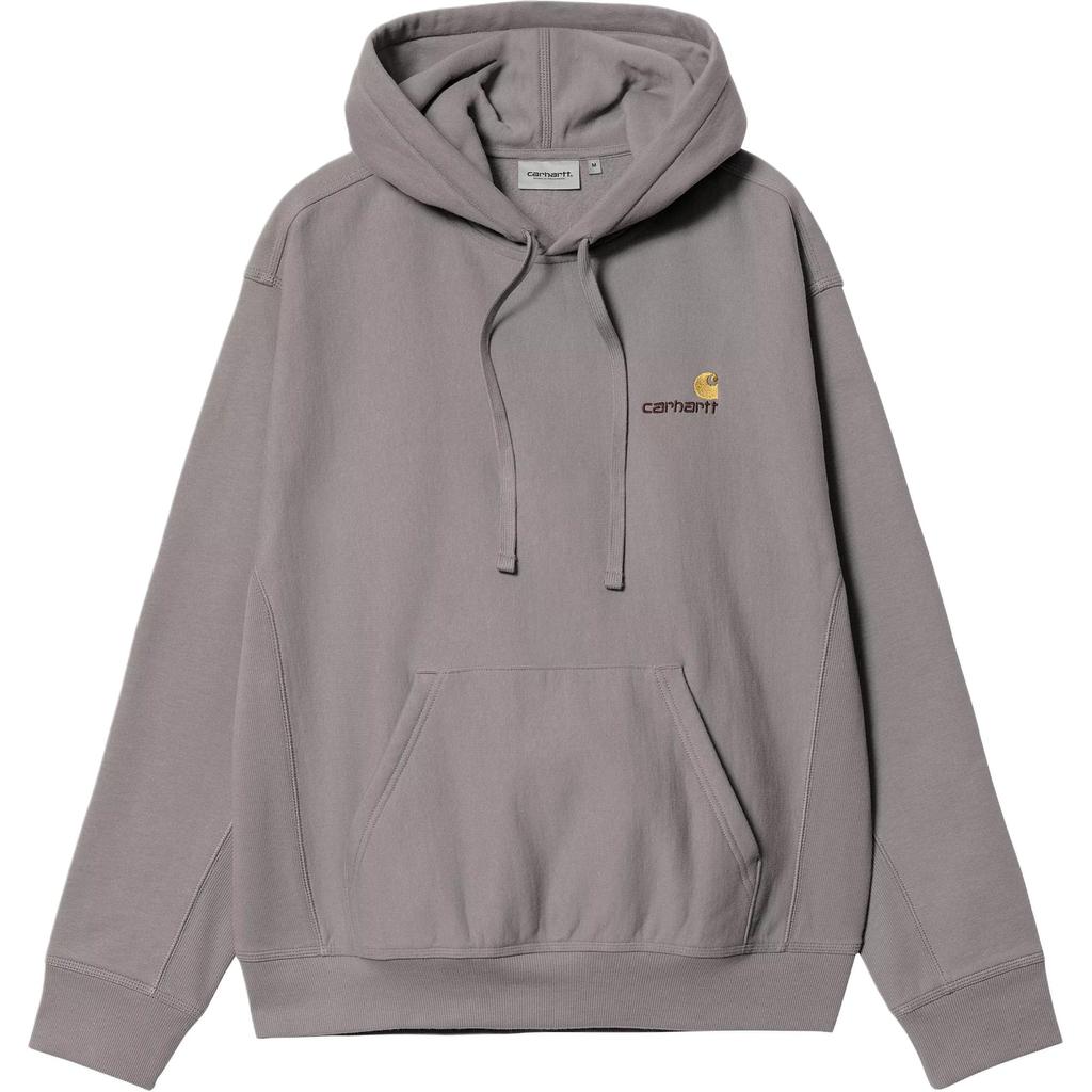 Carhartt WIP FW24 Fullscreen Hooded American Script Sweatshirt Loose Fit Kangaroo Pocket Long Sleeve Casual Hoodie Unisex Sweatshirt I028279-2LR-XX