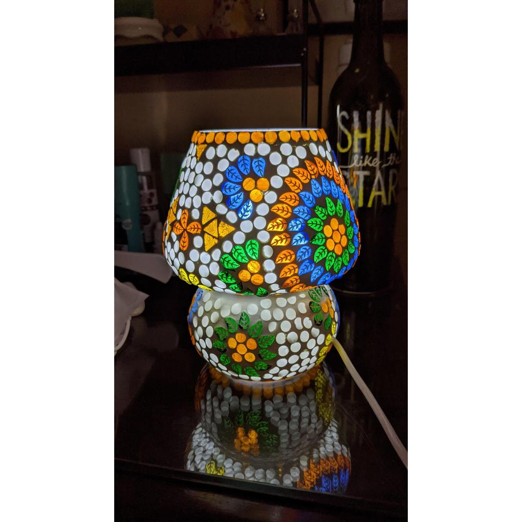 Glas Tischleuchte, Mehrfarbig, 1er-Pack