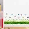 Clover Butterfly Self Adhesive Wall Sticker for Living Room Bedroom Home Decor Skirting Board Decal
