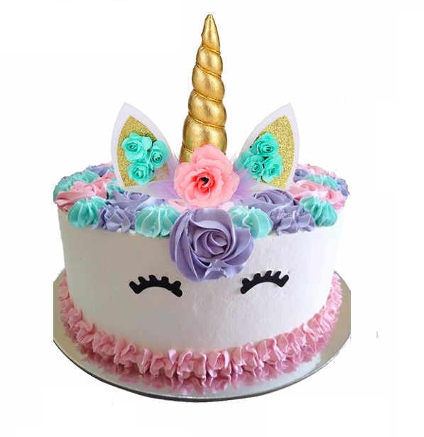 Dekoracja Na Tort Jednorożec Biały Unicorn Stroik