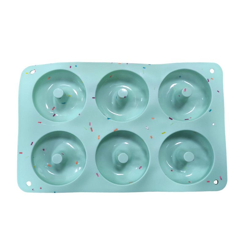 Silikonform för munkar och kakor med 6 håligheter