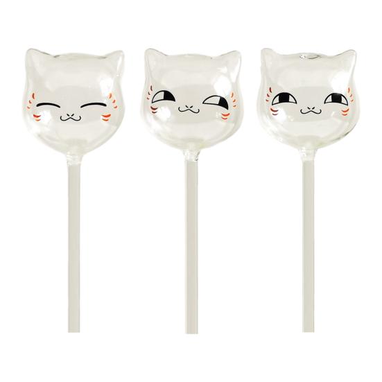 Cat Plant Watering Bulb Clear Glass Automatic Watering Bulb Planter Insert Cute Kitten Shape Watering Globes for Indoor Outdoor Potted Plants