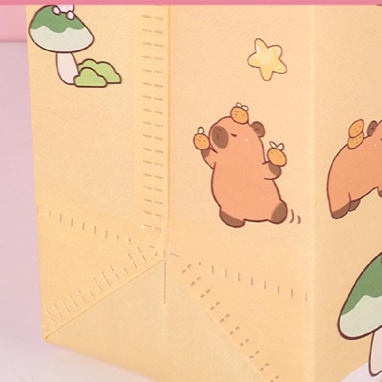 Cartoon Handheld Bags with Handle Nonwoven Fabric Bags 9x9x4Inch For Kids Birthday Wedding Bridal Showers Craft Wrapping