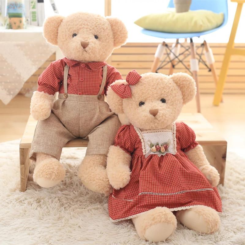 Bear Plush Teddy Toy Rural Couple Bear Wedding Holiday Gift Girlfriends Couple