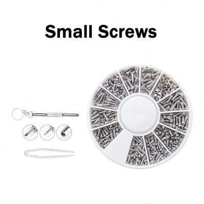 600Pcs Screws Nuts Assortment Kit Nickel-Plated Iron Small Screws for Electronics Repair Glasses Repair with Screwdriver