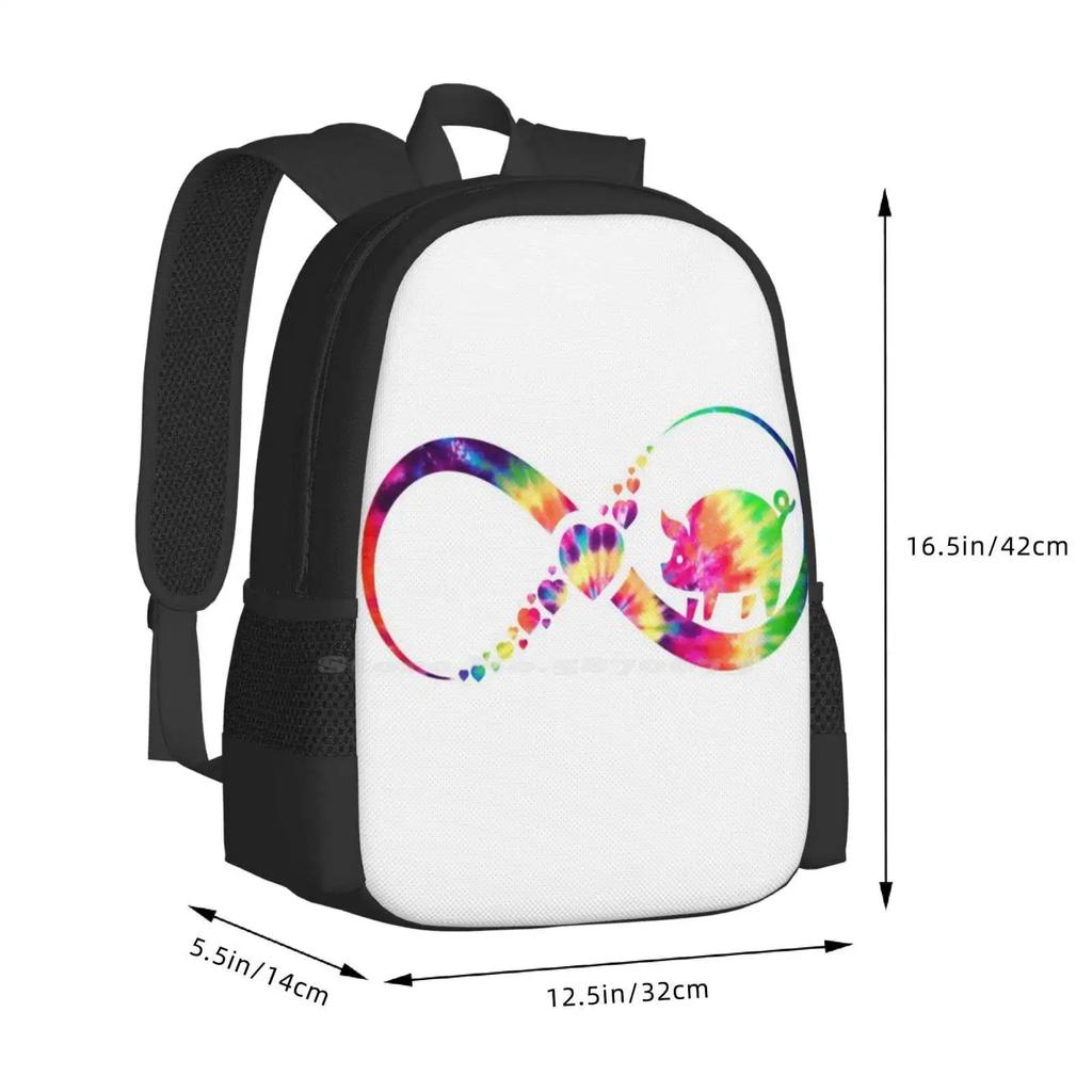 Pig Infinity Tie Dye Hot Sale Backpack Fashion Bags Pig Infinity Tie Dye Pig Tie Dye Pig Mom Pig Lady Pig Girls Pig Design Pig