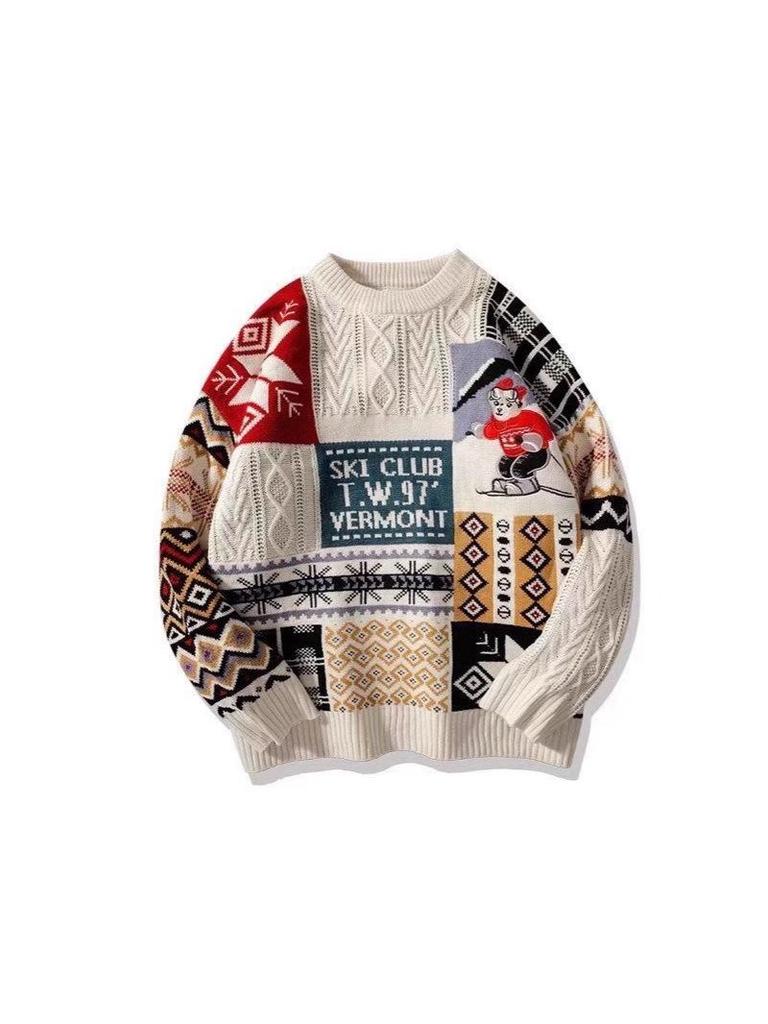 Men's Christmas Sweater: Thick, Warm Knitwear in Hong Kong Style - Trendy, Loose-Fit for Couples