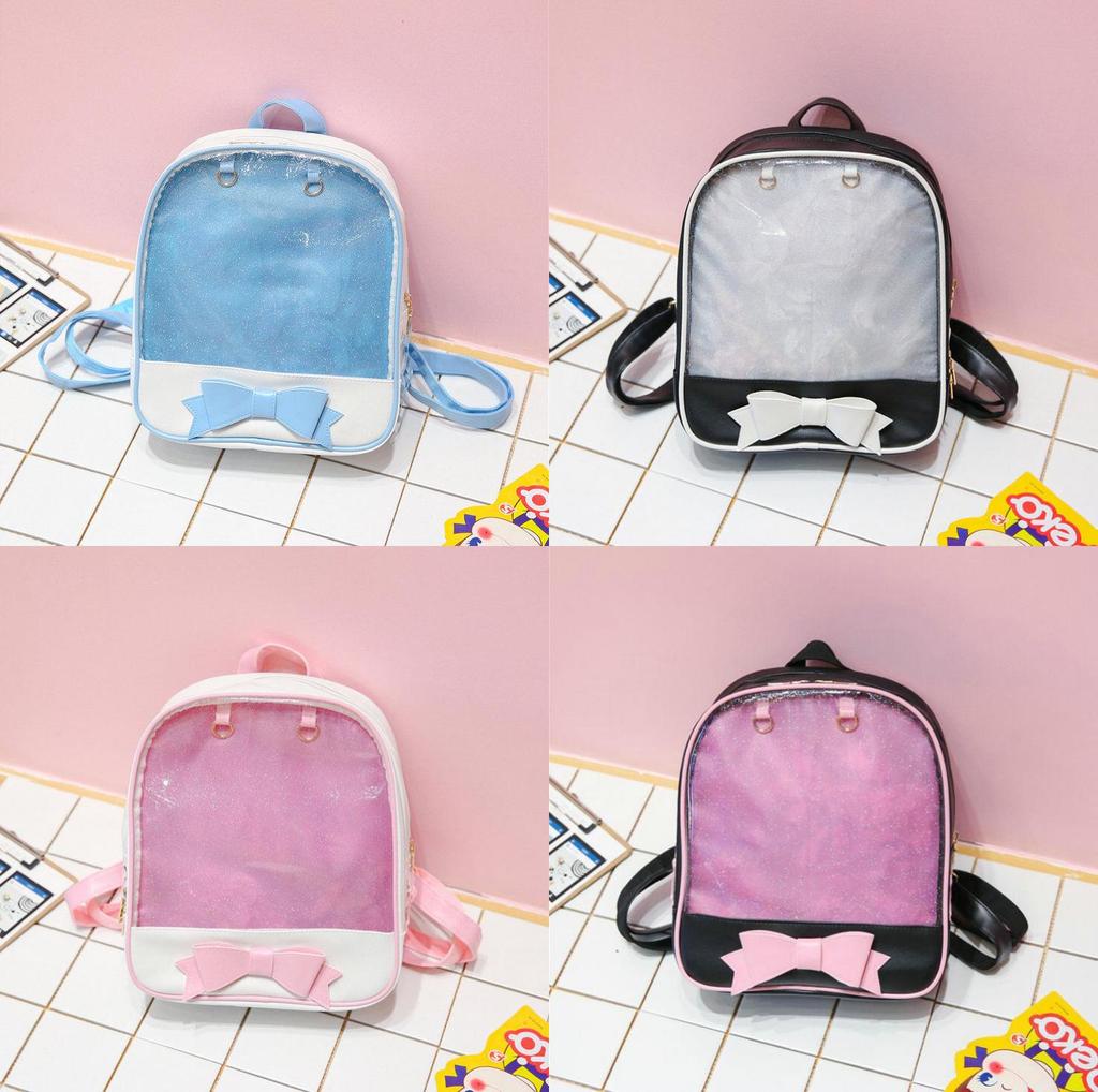 Premium Quality 6 Colors Clear Ita Bag Transparent Itabag Pin Display Backpack For Kids