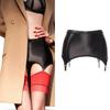 Olajfényű Szatén Harisnya Tartók Fekete Mini Bodycon Ruha 4 Pánttal Fém Csipeszek Harisnyákhoz Pole Dance Gótikus Fehérnemű Szoknya Öv