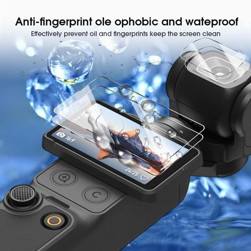 Hardness Anti-Scratch Lens Camera Film for DJI Pocket 4 Camera Films for DJI OSMO Pocket 4 Tempered Glass Film Screen Protector