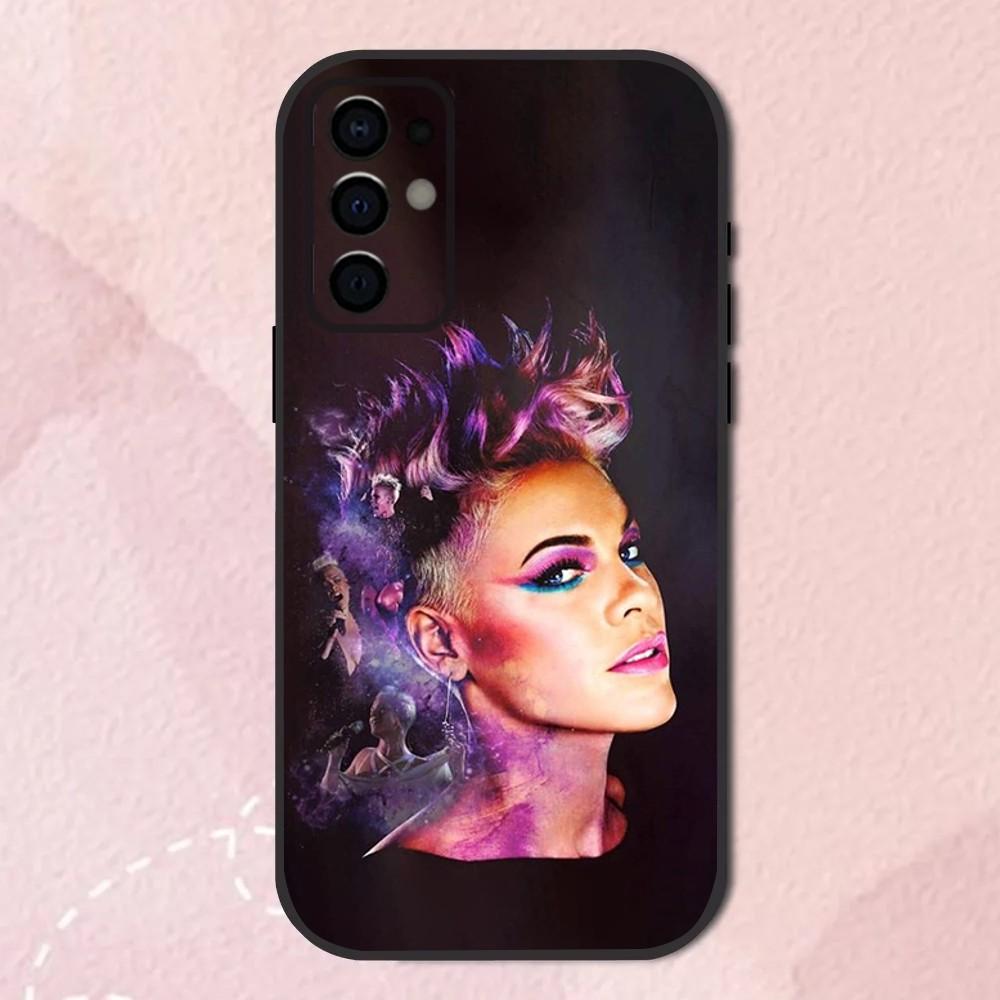 

Singer P-P!NK Phone Case For Samsung S24,S21,S22,S23,S30,Ultra,S20,Plus,Fe,Lite,Note,10,9,5G Black Soft Shell Samsung S24