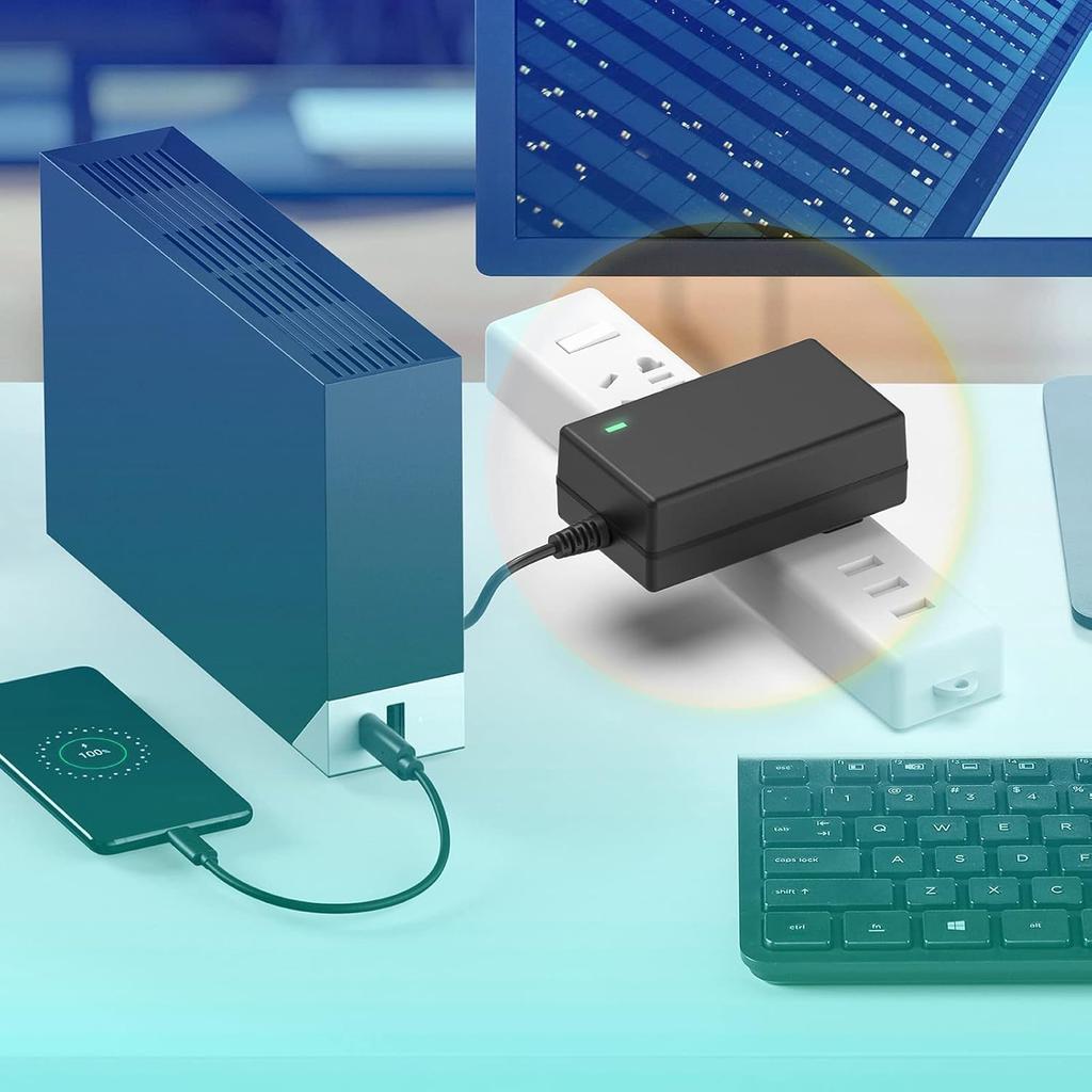 AC Adapter Charger for Seagate Freeagent & WD Western Digital External Hrad Drive HDD 6.5 Ft Power Cord