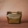 Modische Damen Tasche Retro Stil Leder Beutel Tasche Damen Ganzbaum Creme Gemüsegegerbtes Rindsleder Tragbar Umhängetasche Damen Tasche