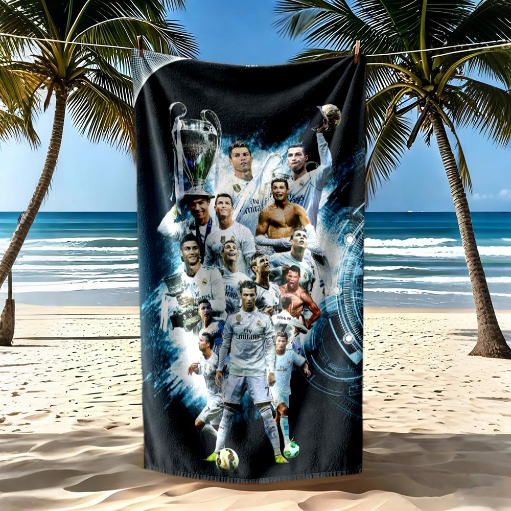 Cristiano Ronaldo Beach Towel Quickdry Soft Microfiber Comfortable Lightweight