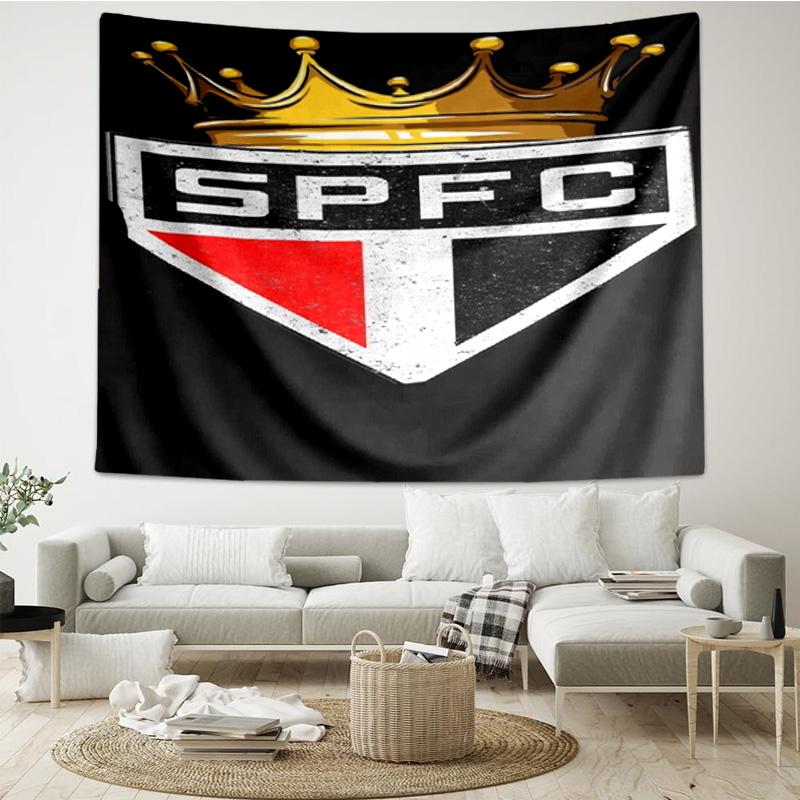 1PC Pau-lo Fc Emblem Printed Tapestry Room Decoration Wall Hanging for Living Room Bedroom, Dormitory, Birthday and Christmas Gifts