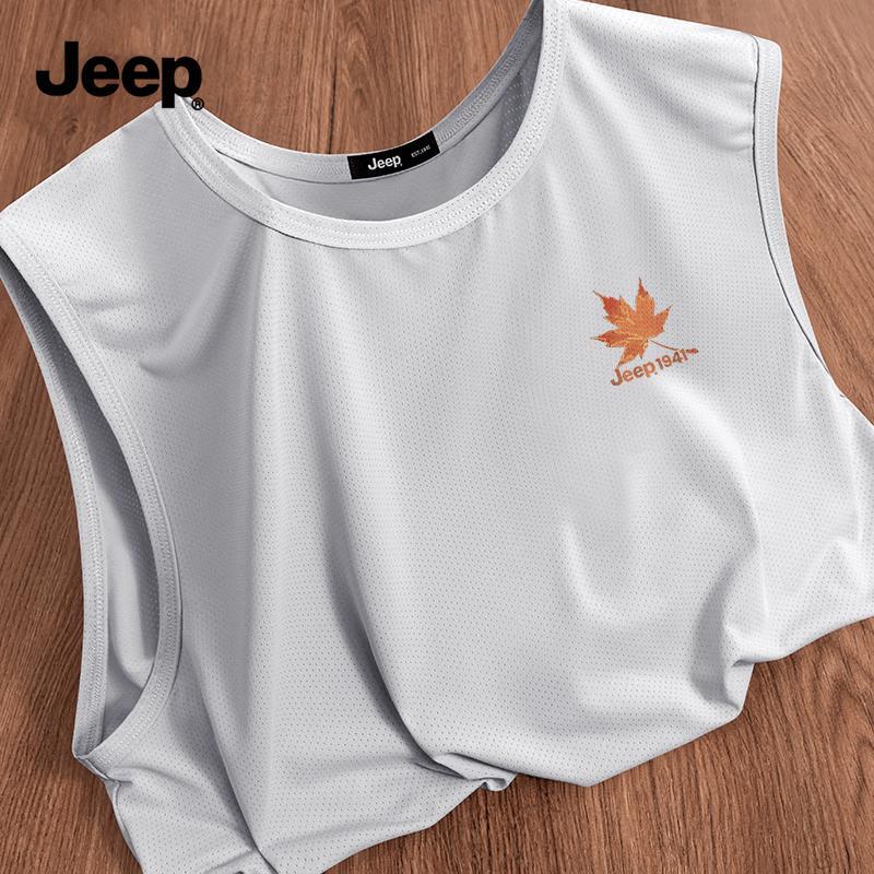 Мужская дышащая быстросохнущая майка-жилет JEEP из ледяного шелка 4XL