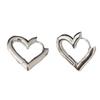 925  Silver Heart LOVE Wedding Hoop Earrings for Women Engagement Luxury Jewelry Accessories Gifts